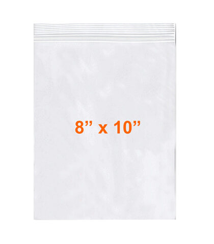 RECLOSABLE POLY BAGS 8' x 10'
