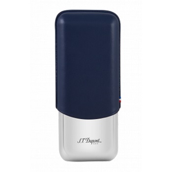 S.T. DUPONT METAL DOUBLE CIGAR CASE BLUE