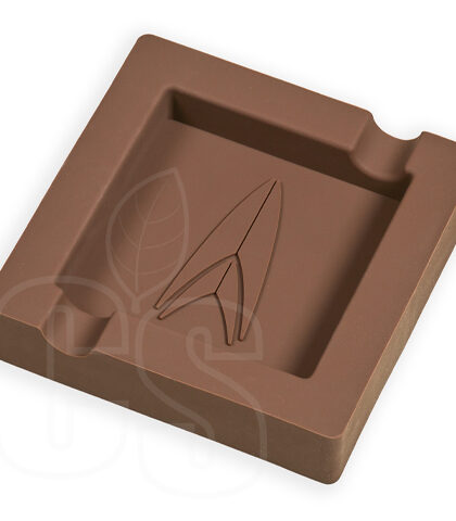 LOTUS SILICONE ASHTRAY BROWN