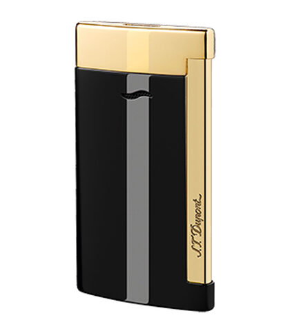 S.T. DUPONT SLIM 7 BLACK & GOLDEN FINISHES LIGHTER