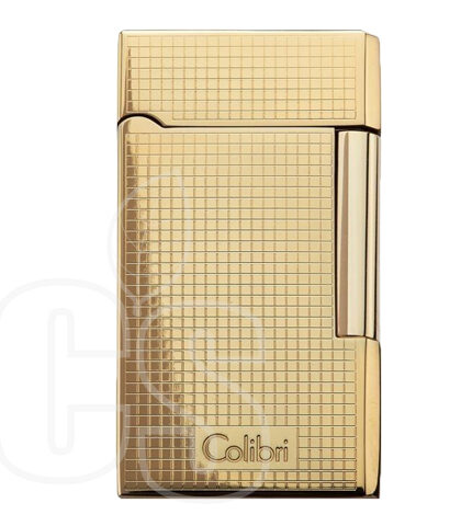 COLIBRI WELLINGTON FLINT GOLD GRID LIGHTER