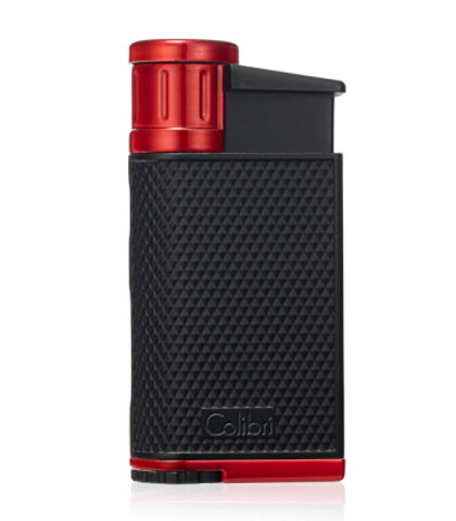 COLIBRI EVO SINGLE JET LIGHTER BLACK + RED