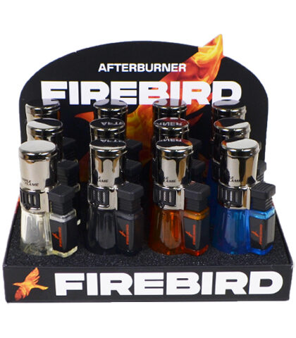 FIREBIRD AFTERBURNER TRIPLE-FLAME LIGHTERS + DISPLAY