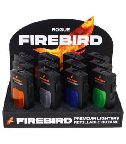 FIREBIRD ROGUE SINGLE-FLAME LIGHTERS + DISPLAY