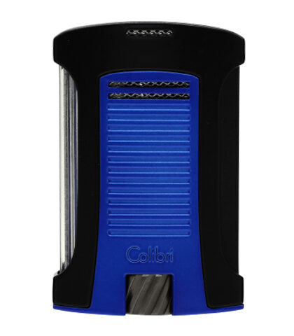 COLIBRI DAYTONA SINGLE JET LIGHTER, BLACK + BLUE