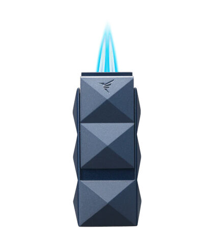 COLIBRI QUASAR II DOUBLE FLAME LIGHTER + PUNCH - NAVY