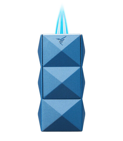 COLIBRI QUASAR II DOUBLE FLAME LIGHTER + PUNCH - BLUE