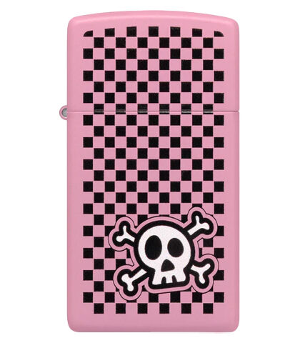ZIPPO - CHECKERED SKULL DESIGN