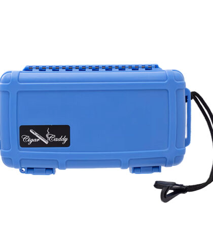 CIGAR CADDY HUMIDOR 5 COUNT BLUE