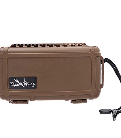 CIGAR CADDY HUMIDOR 5 COUNT BROWN