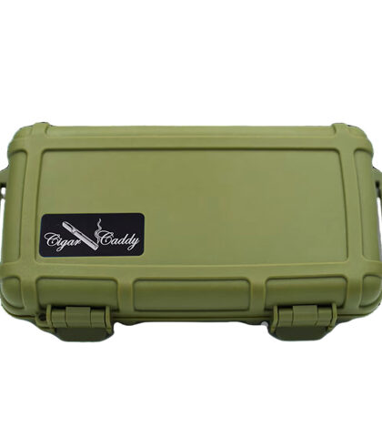 CIGAR CADDY HUMIDOR 5 COUNT FOREST GREEN