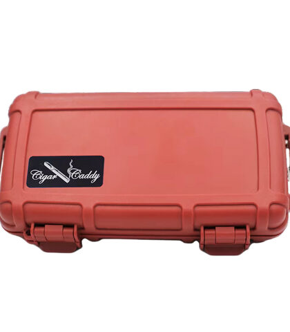 CIGAR CADDY HUMIDOR 5 COUNT RED