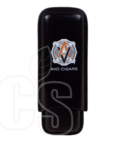 AVO BLACK LEATHER CIGAR CASE