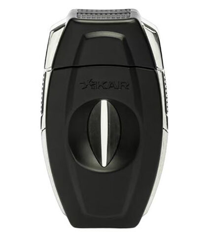 XIKAR FLIP COMBO V-CUT/ STRAIGHT CUTTER, BLACK
