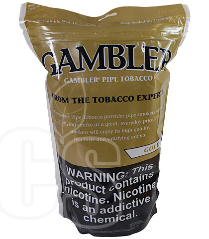 GAMBLER GOLD 16 OZ PIPE TOBACCO BAG