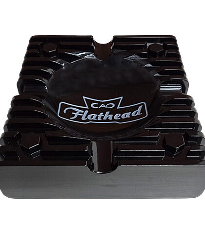 CAO FLATHEAD BLACK ASHTRAY