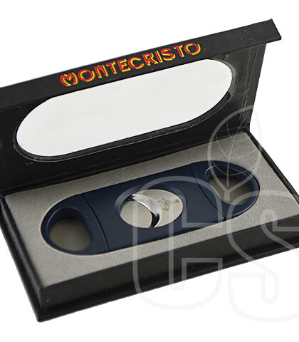 MONTECRISTO DOUBLE EDGE GUILLOTINE CUTTER - WITH CASE - BLUE