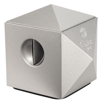 COLIBRI QUASAR TWO-IN-ONE TABLETOP CIGAR CUTTER, METALLIC SILVER