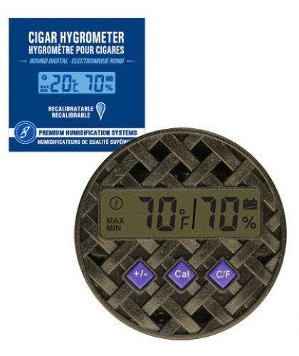 BRIGHAM DIGITAL ROUND HYGROMETER