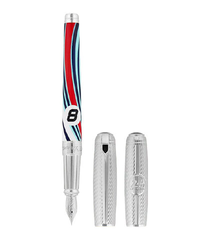S.T. DUPONT LINE D LARGE LE MANS WHITE PEN