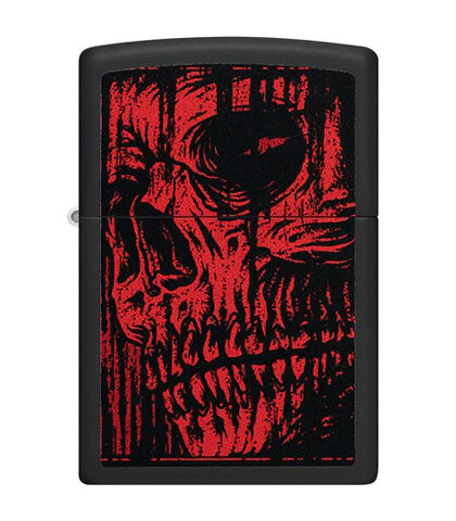 ZIPPO RED SKULL DESIGN