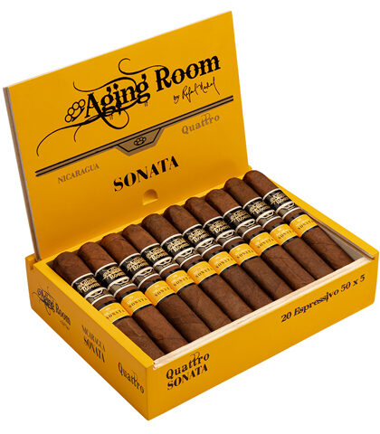 The 96 rated Aging Room Quattro Nicaragua and #1 Cigar of 2019, adds a unique expression to the Aging Room family with Quattro Nicaragua Sonata. Featuring a rare selection of Nicaraguan tobaccos, this cigar is a symphony of flavors and complexity with an outstanding balance and finish on the palette.