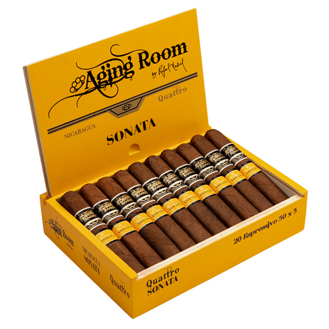 The 96 rated Aging Room Quattro Nicaragua and #1 Cigar of 2019, adds a unique expression to the Aging Room family with Quattro Nicaragua Sonata. Featuring a rare selection of Nicaraguan tobaccos, this cigar is a symphony of flavors and complexity with an outstanding balance and finish on the palette.