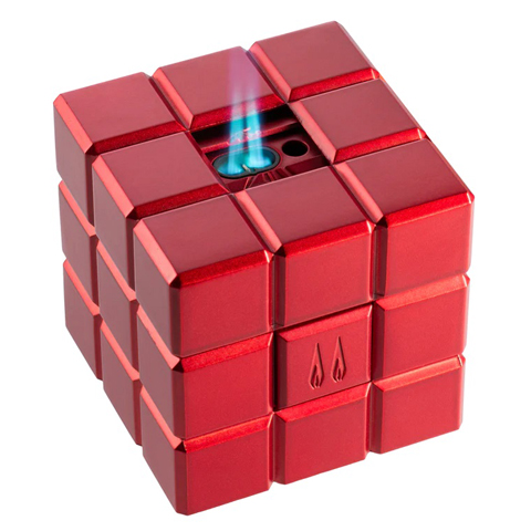COLIBRI HERITAGE CUBE TABLE LIGHTER, RED