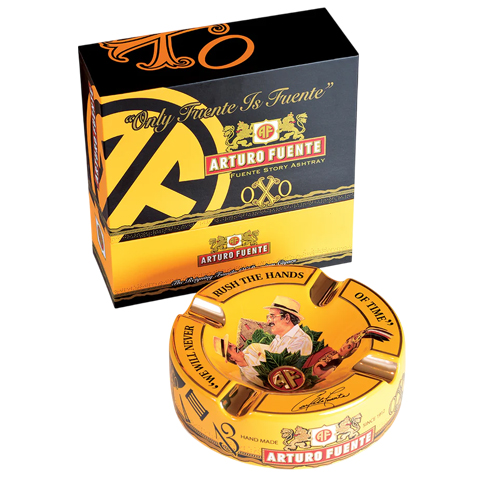 ARTURO FUENTE HANDS OF TIME FFOX OXO YELLOW ASHTRAY