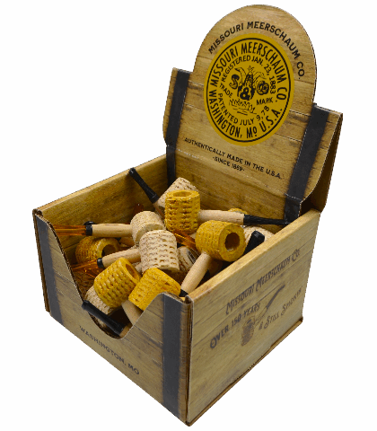 MISSOURI CORN COB #36 MINITURE NATURAL PIPE BOX