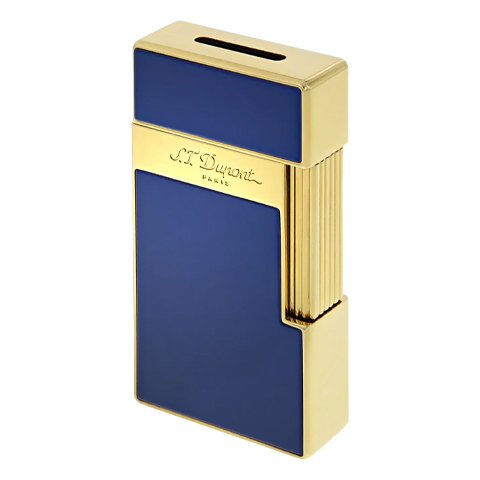 S.T. DUPONT BIG D BLUE LACQUER/GOLDEN