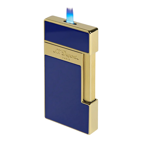 S.T. DUPONT SLIMMY BLUE LACQUER/GOLDEN