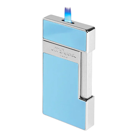 S.T. DUPONT SLIMMY LIGHT BLUE LACQUER/CHROME
