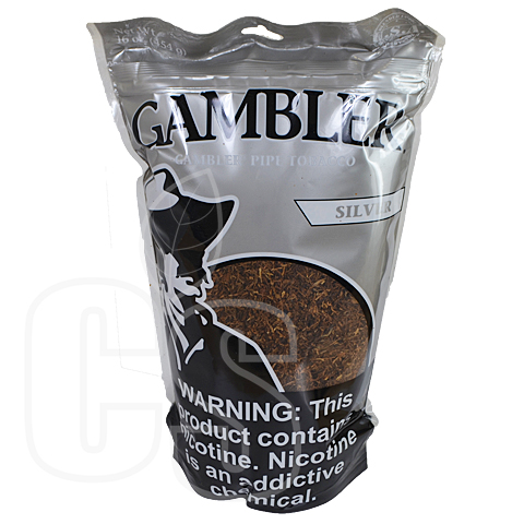 GAMBLER SILVER 16 OZ PIPE TOBACCO BAG