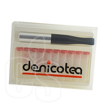 DENICOTEA BLACK & SILVER CIGARETTE HOLDER 1O CRYSTAL FILTERS
