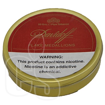 DAVIDOFF FLAKE MEDALLIONS PIPE TOBACCO 1.75OZ TIN
