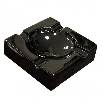PRESTIGE ASHTRAY LARGE CERAMIC BLACK