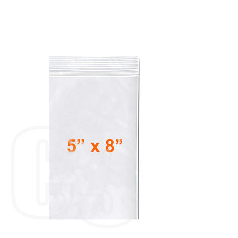 RECLOSABLE POLY BAGS 5' x 8'