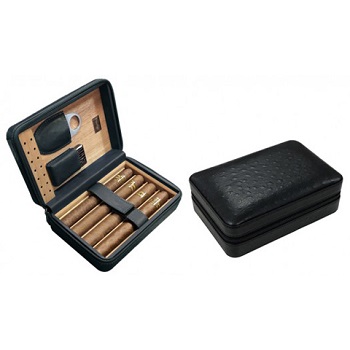 PRESTIGE TRAVEL CIGAR HUMIDOR BLACK