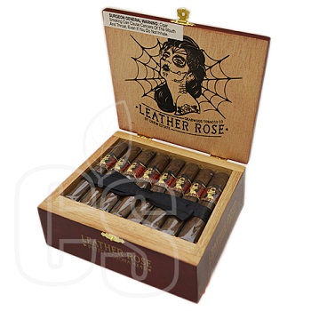 DEADWOOD LEATHER ROSE PETITE CORONA CIGAR BOX