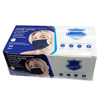 MASKS 3-PLY BLACK