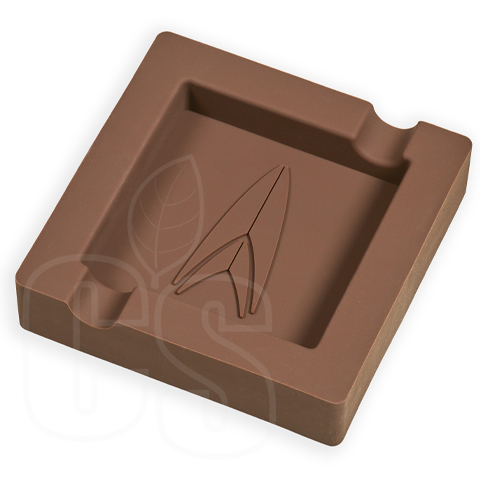 LOTUS SILICONE ASHTRAY BROWN