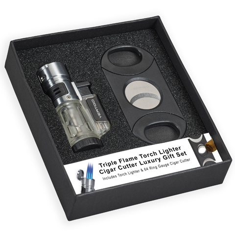 VERTIGO BLIZZARD LIGHTER & BIG BOY CUTTER GIFT SET