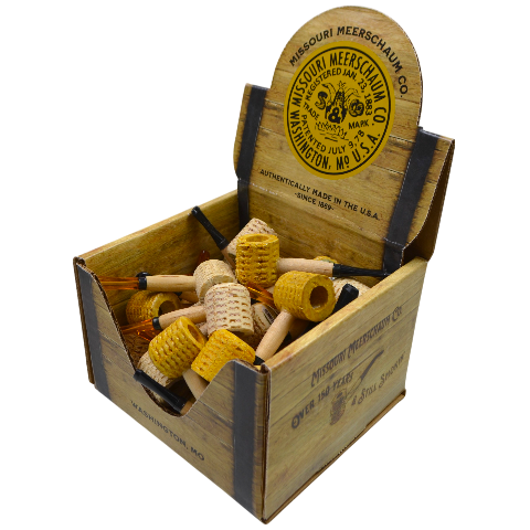 MISSOURI CORN COB #36 MINITURE NATURAL PIPE BOX
