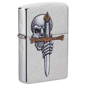 ZIPPO SWORD SKULL DESIGN