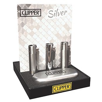 CLIPPER METAL SILVER LIGHTER 12 COUNT