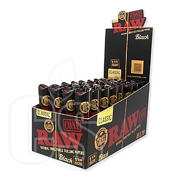 RAW CONES CLASSIC BLACK 1 1/4