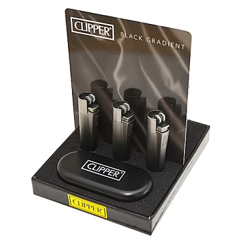 CLIPPER METAL BLACK GRADIENT LIGHTER 12 COUNT