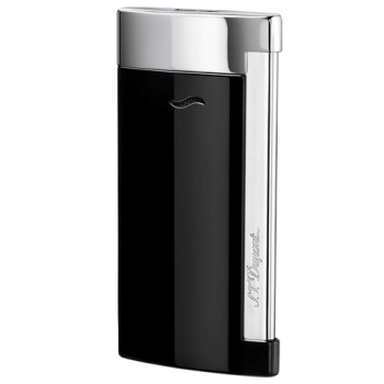 S.T. DUPONT SLIM 7 BLACK LACQUER & CHROME LIGHTER