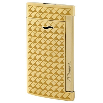 S.T. DUPONT SLIM 7 FIRE HEAD GOLD LIGHTER